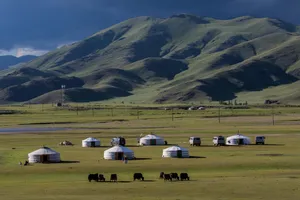 Mongolia Green Plains Wallpaper