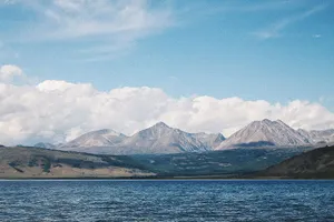Mongolias Lake Under Clouds Wallpaper