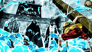 Monkey D. Luffy Ready To Take The World By Storm Wallpaper