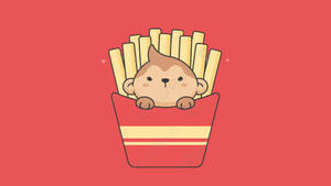 Monkey French Fries Wallpaper