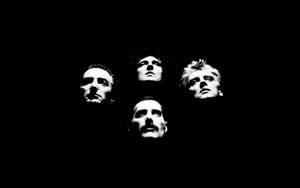 Monochromatic Image Of The Band Queen Wallpaper