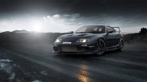 Monochrome 1994 Toyota Supra Mk4 Wallpaper