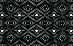 Monochrome Aztec Pattern Design Wallpaper