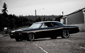 Monochrome Chevrolet Impala 1967 Wallpaper