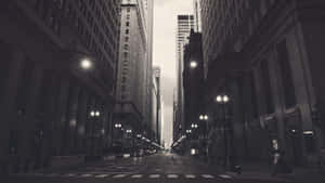 Monochrome New York City Street Wallpaper