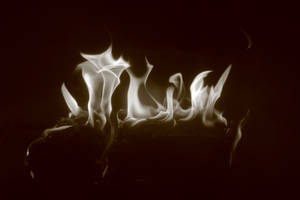 Monochrome Smoke From Fire Wallpaper