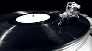 Monochrome Vinyl Record Wallpaper