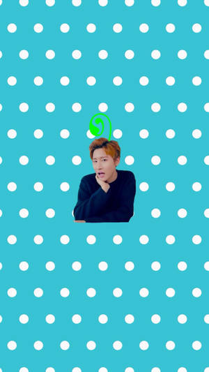 Monsta X Changkyun Polka Dot Wallpaper