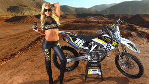 Monster Dirt Bike Sultry Model Wallpaper