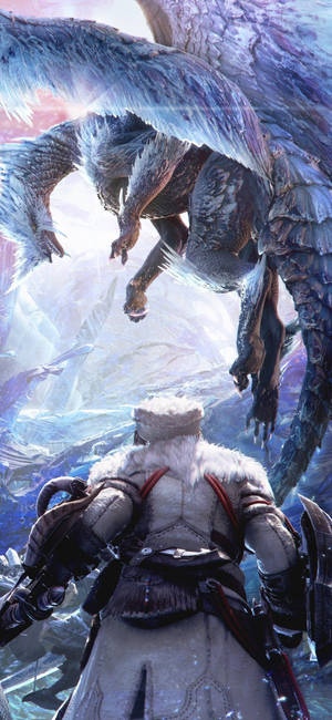 Monster Hunter Iphone Majestic Tundra Dragon Wallpaper