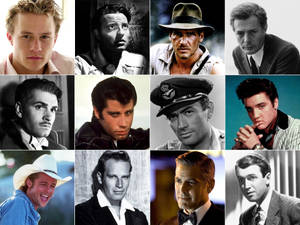 Montgomery Clift Hollywood Actors Collage Wallpaper