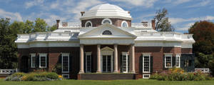 Monticello With Flowers Wallpaper