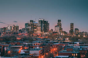 Montreal City Commercial District Wallpaper