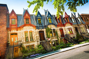 Montreal Common Houses Wallpaper