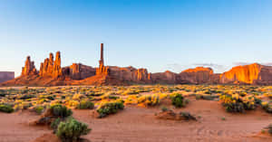 Monument Valley Navajo Tribal Park Totem Pole Yei Bi Chei Wallpaper