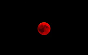 Moon 4k Red Aesthetic On Black Wallpaper