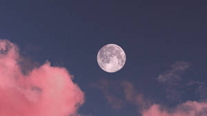 Moon Aesthetic Bright Full Moon Wallpaper