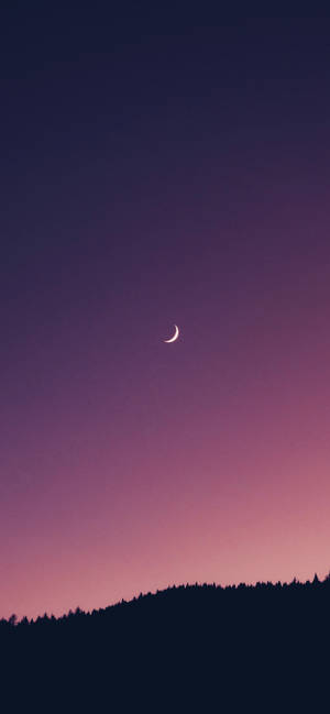 Moon Aesthetic Dark Purple Wallpaper