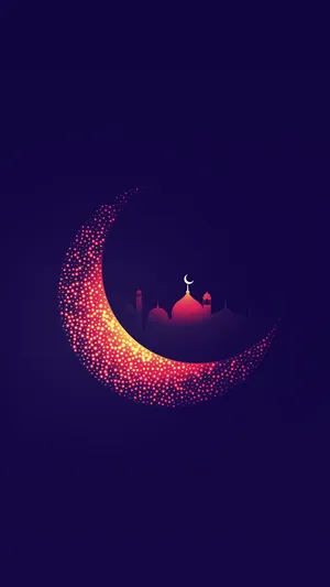 Moon And Stars Phone Mosque Wallpaper