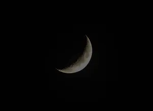 Moon In Pitch Black Backdrop Wallpaper