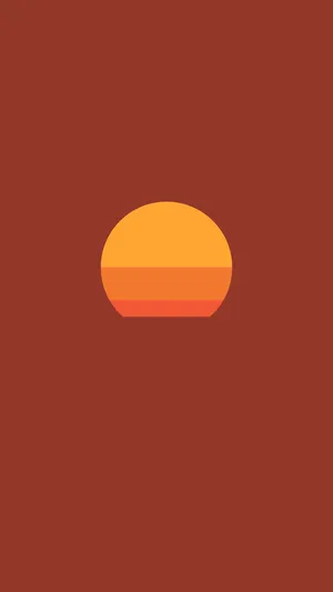 Moon Orange Phone Wallpaper