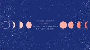 Moon Phase Blue Aesthetic Pc Wallpaper
