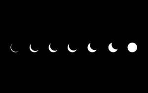 Moon Phases Black Aesthetic Tumblr And Laptop Wallpaper