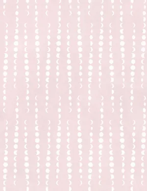 Moon Phases Plain Pink Wallpaper