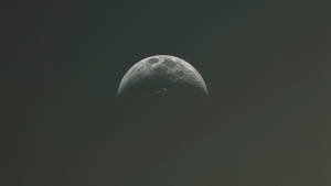 Moon Rising Minimalist Laptop Art Wallpaper