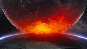 Moonfall Earth Impact Wallpaper