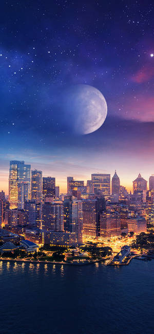 Moonlight Over Seattle Wallpaper