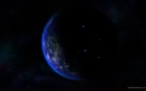 Moonlit View Of Earth Wallpaper