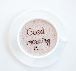 Morning Coffee White Wallpaper