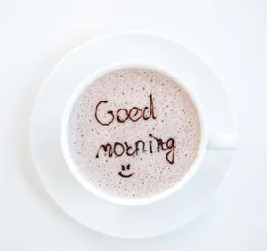 Morning Coffee White Wallpaper