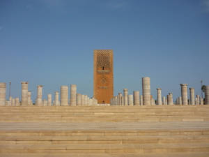 Morocco Hassan Tower Front View Wallpaper