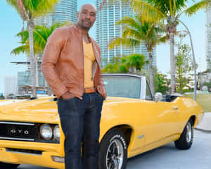 Morris Chestnut Yellow Classic Car Wallpaper