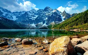 Morskie Oko In Tatra Poland Wallpaper