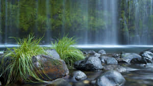 Mossbrae Falls California Waterfall Desktop Wallpaper