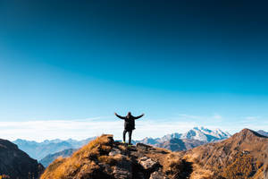 Motivation On Top Of A Mountain Wallpaper