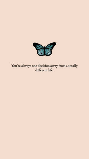 Motivational Quote On Decisions Wallpaper