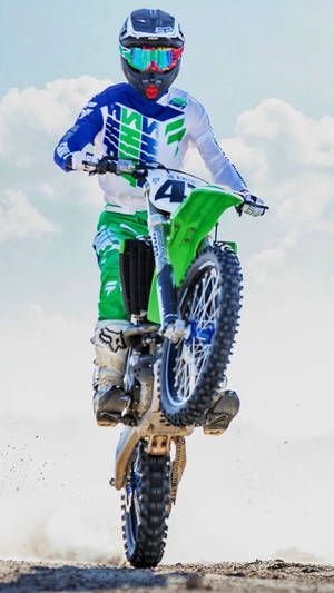 Motocross Racing Clothes Blue Wallpaper