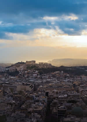 Mount Lycabettus Cloud Aesthetic Wallpaper