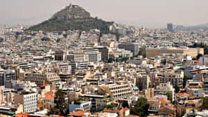 Mount Lycabettus Smoggy Sky Wallpaper