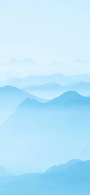 Mountain Art Light Blue Aesthetic Iphone Wallpaper