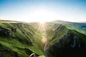 Mountain Highway Full Desktop Screen Hd Wallpaper