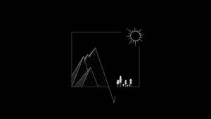 Mountain Photo Icon Minimalist Aesthetic Laptop Wallpaper