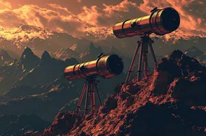 Mountain_ Top_ Telescopes_at_ Sunset.jpg Wallpaper