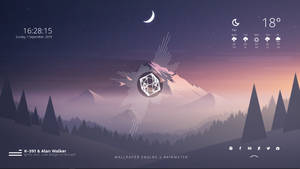 Mountain View Digital Art Rainmeter Wallpaper