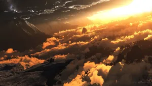 Mountains During Golden Hour 1440p Gaming Wallpaper