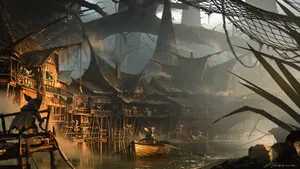 Mouse On A Boat Wallpaper